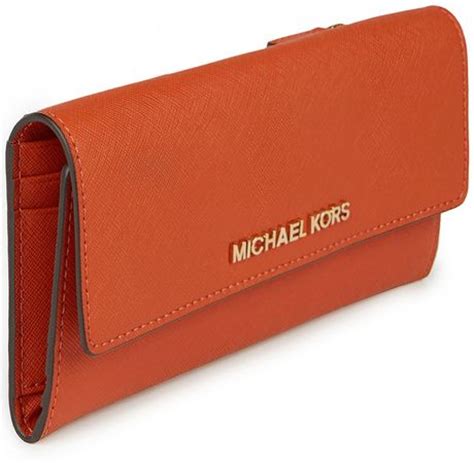 michael kors orange saffiano wallet|Michael Kors saffiano leather satchel.